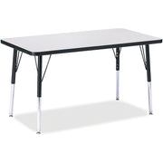 Berries® Rectangle Activity Table - 24" X 36", A-height - Freckled Gray/Black/Black