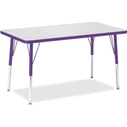 Berries® Rectangle Activity Table - 24" X 36", A-height - Freckled Gray/Purple/Gray