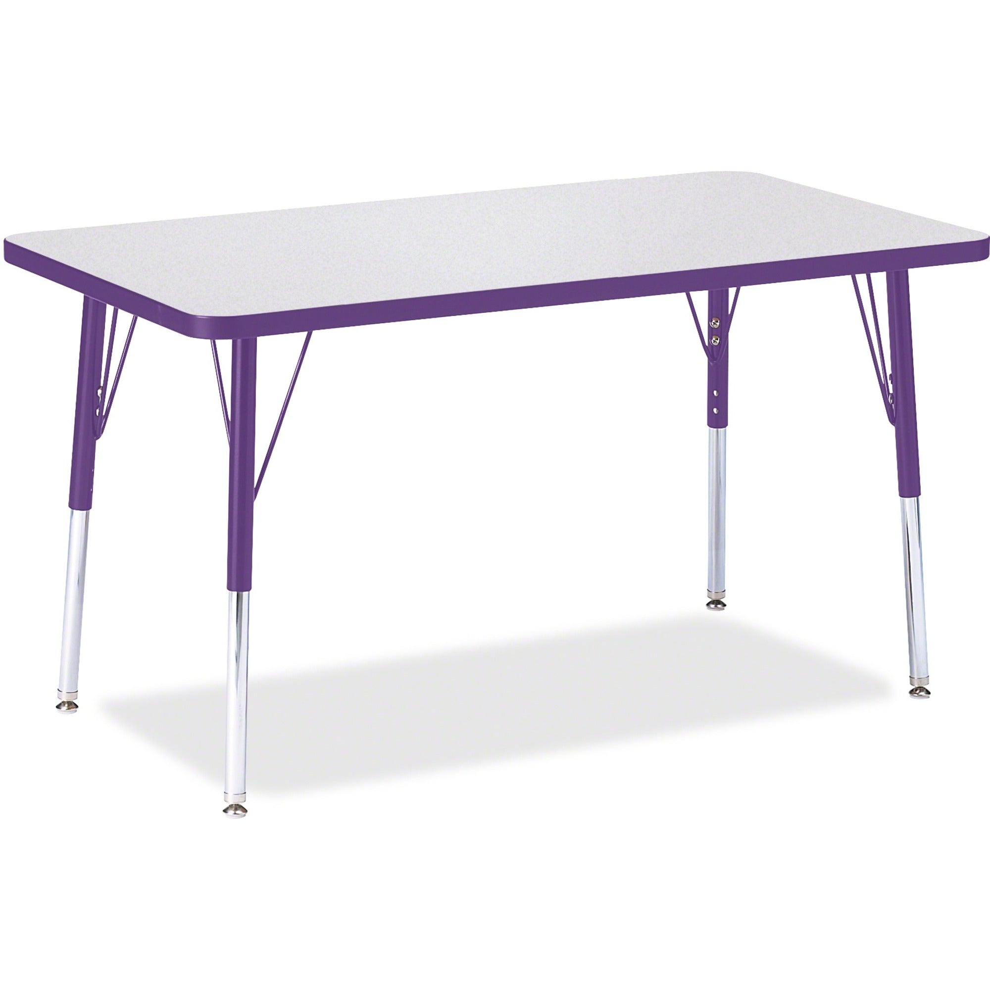 Berries® Rectangle Activity Table - 24" X 36", A-height - Freckled Gray/Purple/Gray