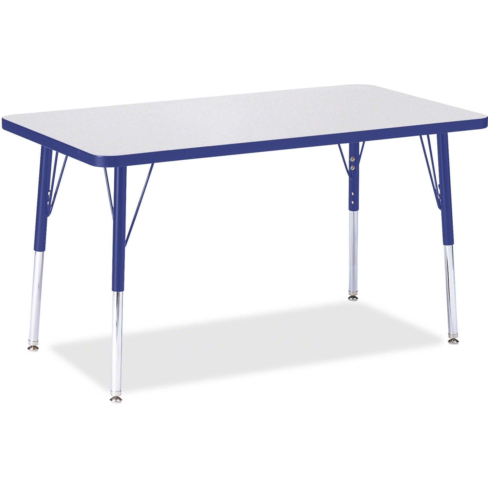Berries® Rectangle Activity Table - 24" X 36", A-height - Freckled Gray/Blue/Gray