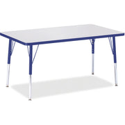 Berries® Rectangle Activity Table - 30" X 48", A-height - Freckled Gray/Blue/Gray