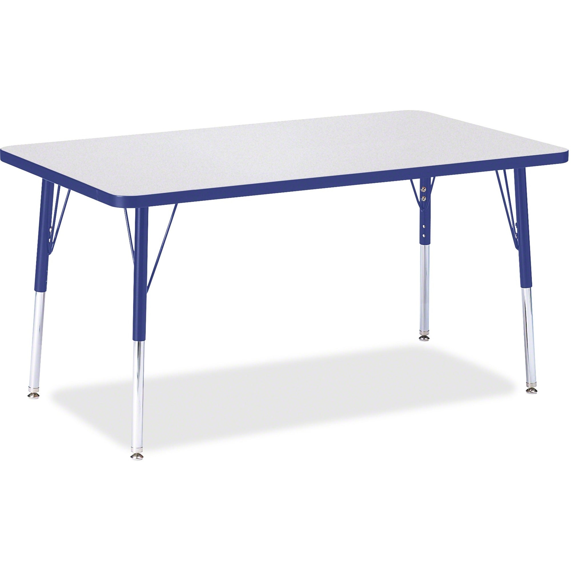 Berries® Rectangle Activity Table - 30" X 48", A-height - Freckled Gray/Blue/Gray