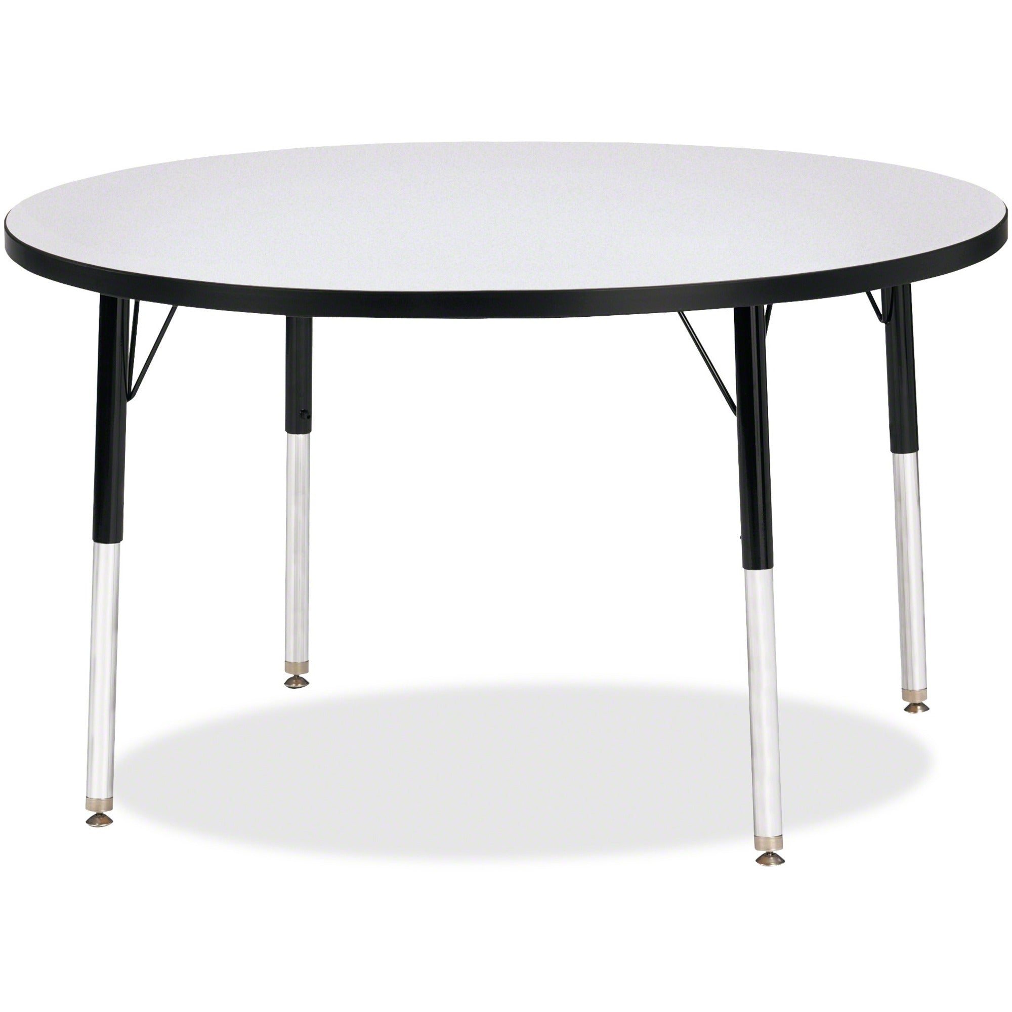 Berries® Round Activity Table - 42" Diameter, E-height - Freckled Gray/Black/Black