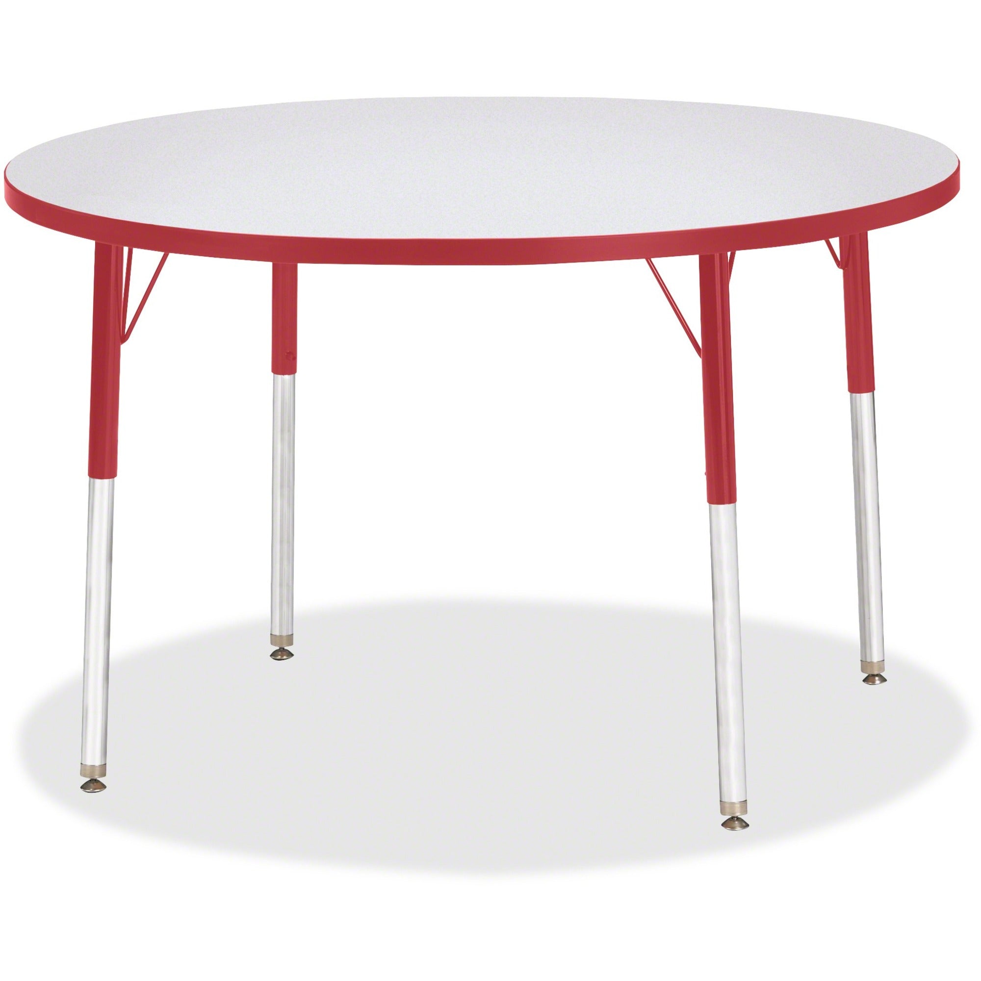 Berries® Round Activity Table - 42" Diameter, A-height - Freckled Gray/Red/Gray