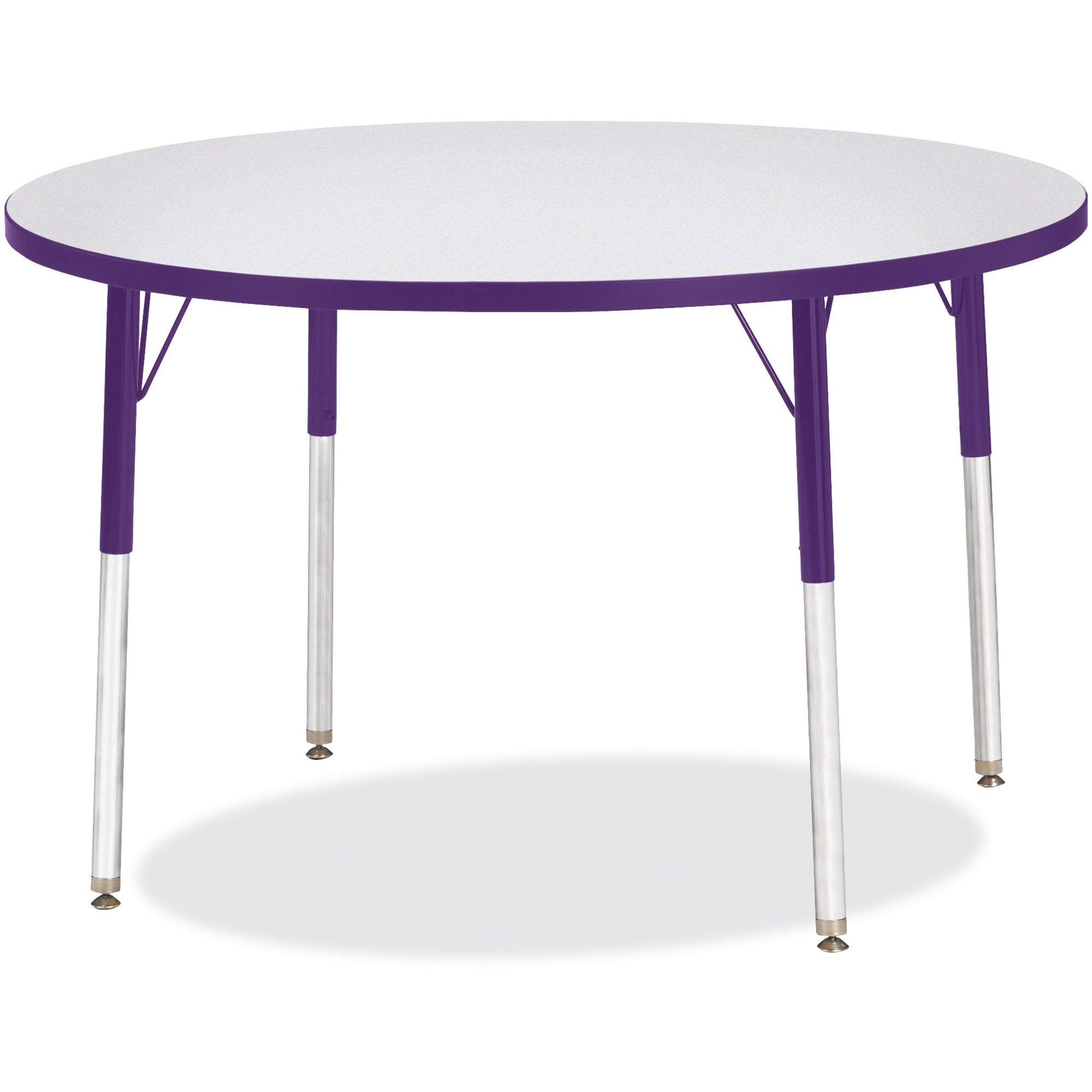 Berries® Round Activity Table - 42" Diameter, A-height - Freckled Gray/Purple/Gray