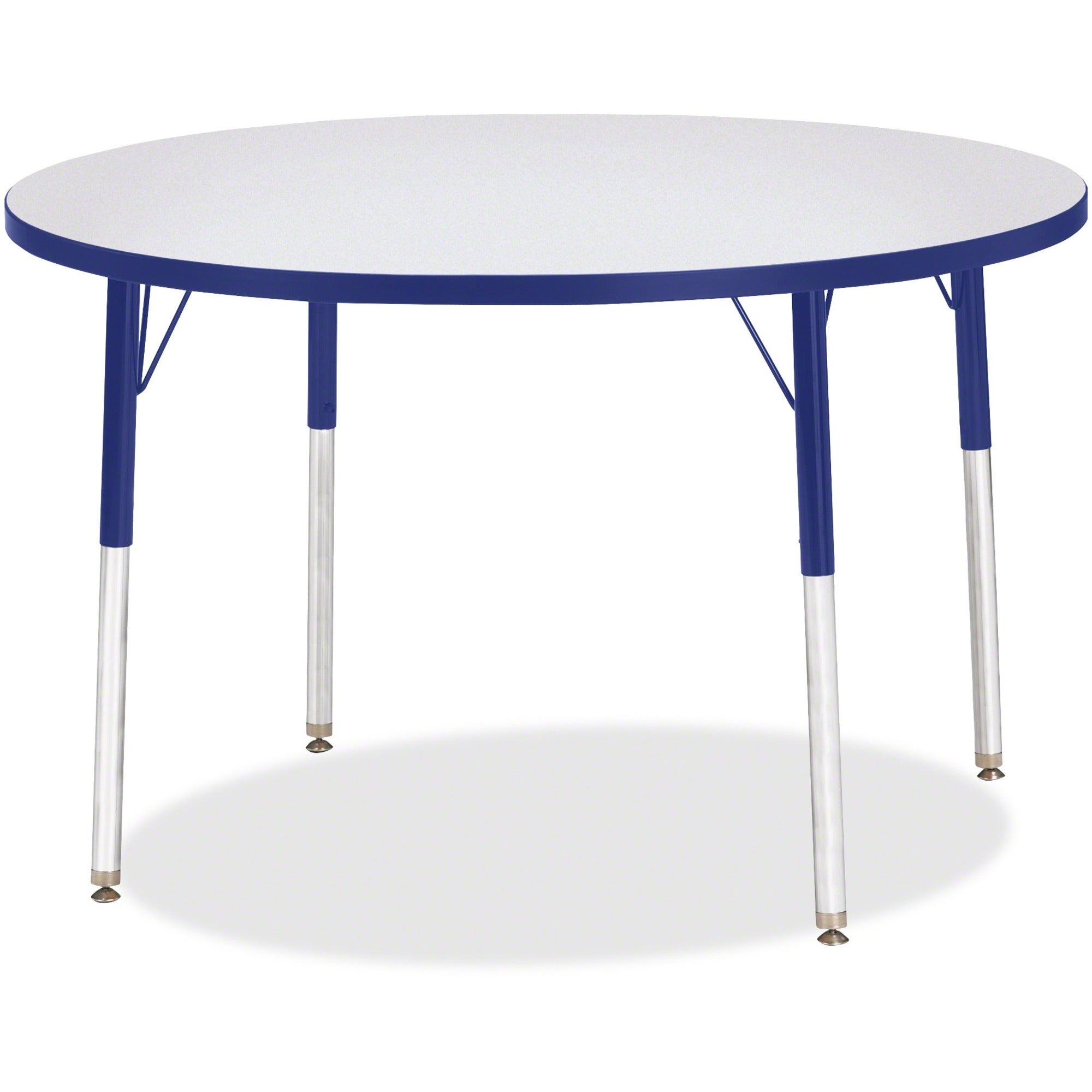 Berries® Round Activity Table - 42" Diameter, A-height - Freckled Gray/Blue/Gray