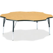 Berries® Six Leaf Activity Table - 60", E-height - Oak/Black/Black