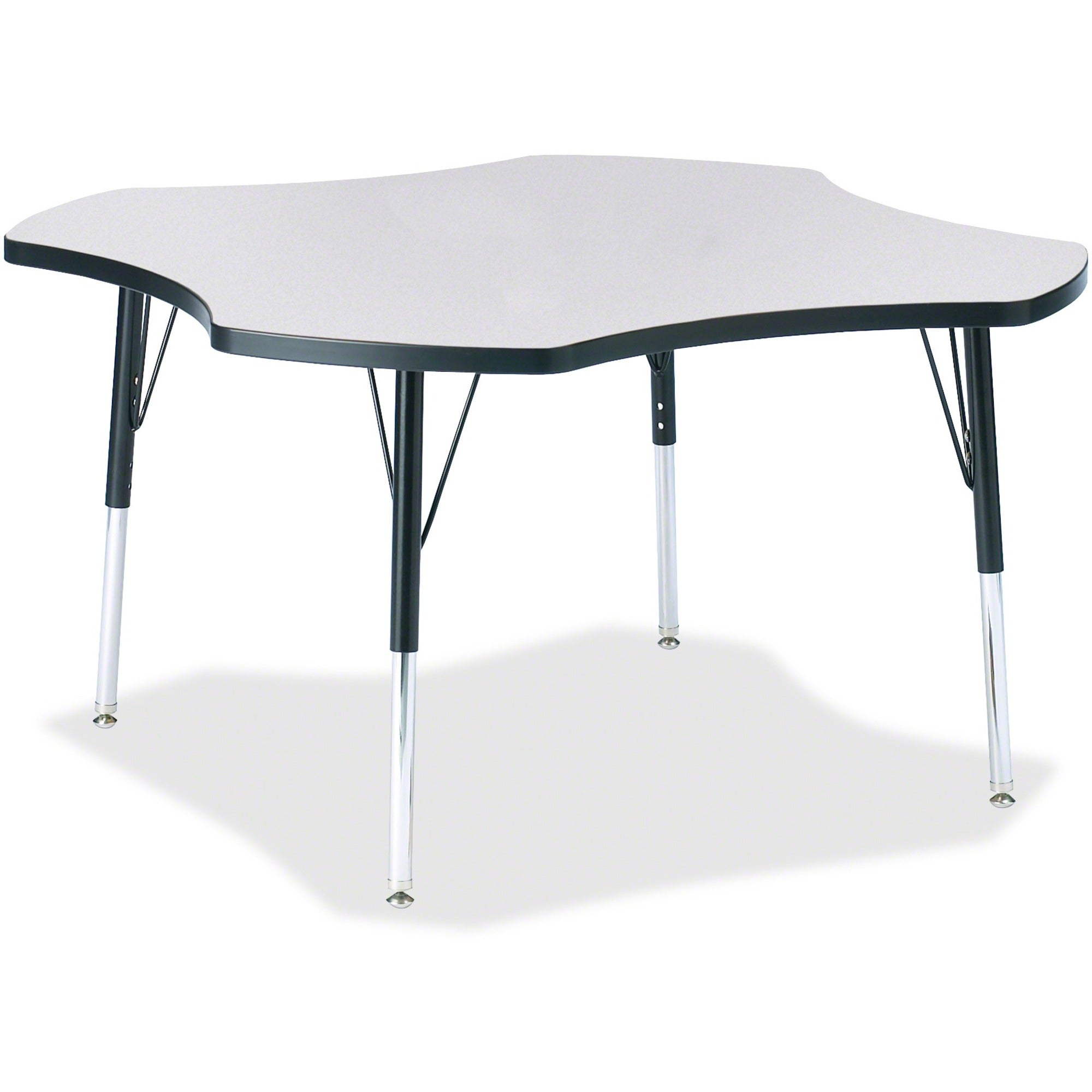 Berries® Four Leaf Activity Table, E-height - Freckled Gray/Black/Black