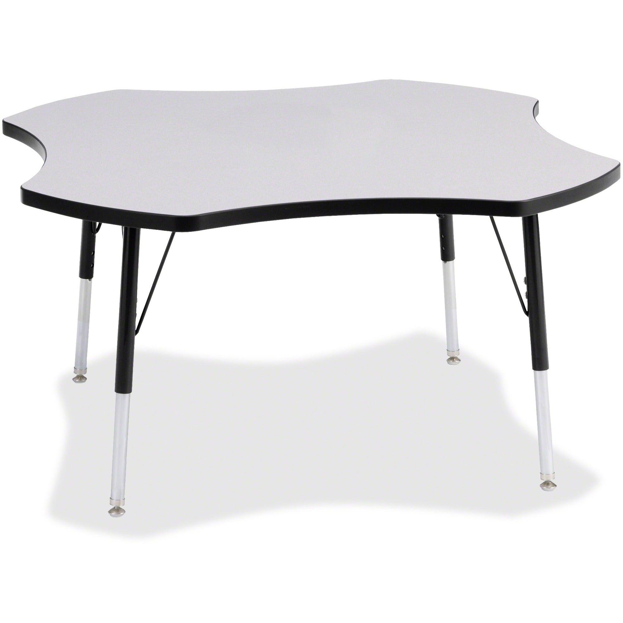 Berries® Four Leaf Activity Table, A-height - Freckled Gray/Black/Black
