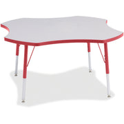 Berries® Four Leaf Activity Table, A-height - Freckled Gray/Red/Gray