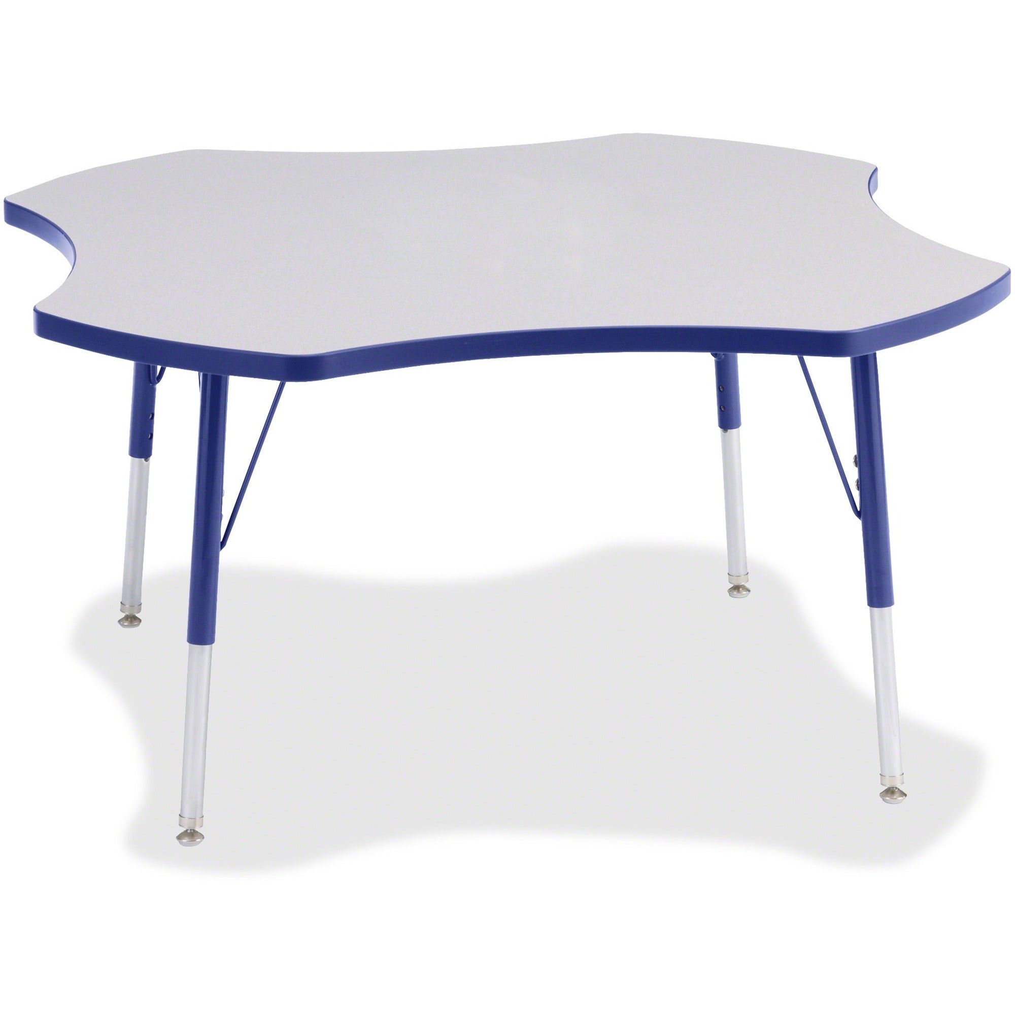 Berries® Four Leaf Activity Table, A-height - Freckled Gray/Blue/Gray