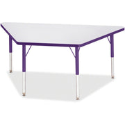 Berries® Trapezoid Activity Tables - 30" X 60", E-height - Freckled Gray/Purple/Gray