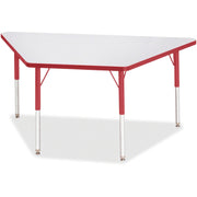Berries® Trapezoid Activity Tables - 30" X 60", A-height - Freckled Gray/Red/Gray