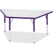 Berries® Trapezoid Activity Tables - 24" X 48", E-height - Freckled Gray/Purple/Gray