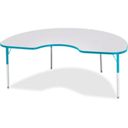 Berries® Kidney Activity Table - 48" X 72", A-height - Freckled Gray/Teal/Gray