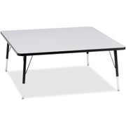 Berries® Square Activity Table - 48" X 48", E-height - Freckled Gray/Black/Black