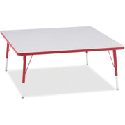 Berries® Square Activity Table - 48" X 48", E-height - Freckled Gray/Red/Gray