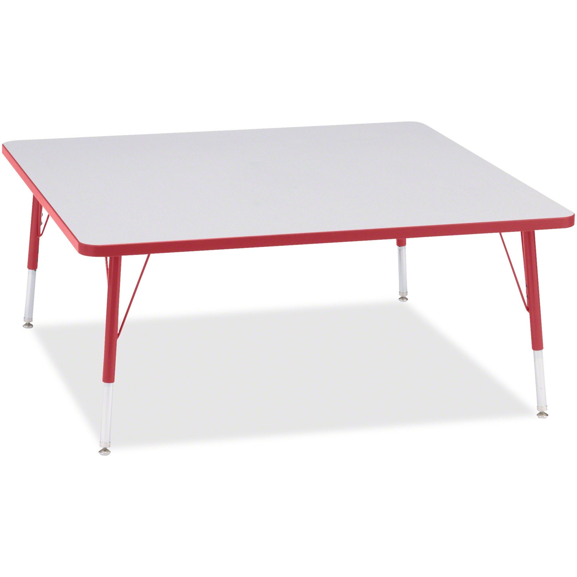 Berries® Square Activity Table - 48" X 48", E-height - Freckled Gray/Red/Gray