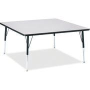 Berries® Square Activity Table - 48" X 48", A-height - Freckled Gray/Black/Black