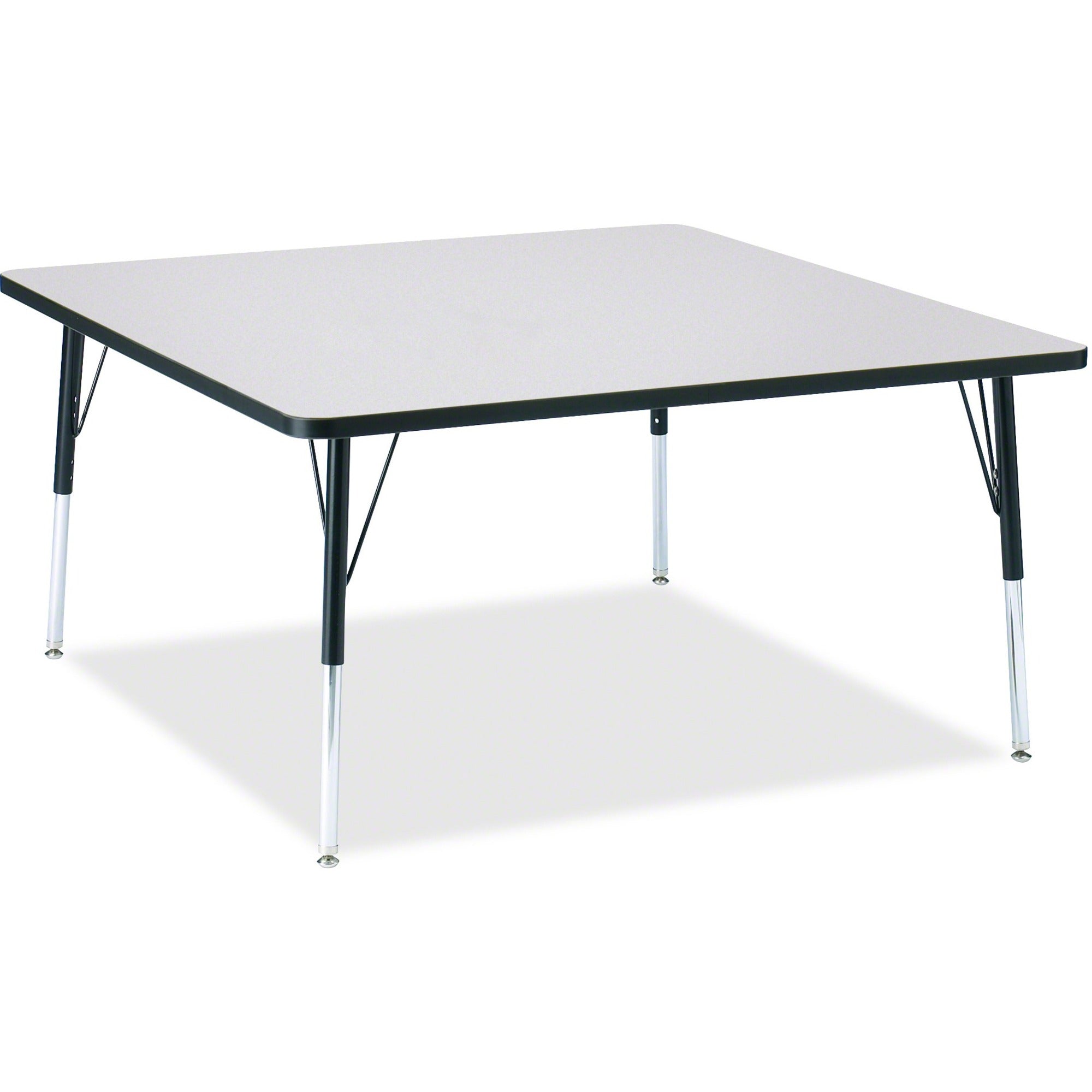 Berries® Square Activity Table - 48" X 48", A-height - Freckled Gray/Black/Black