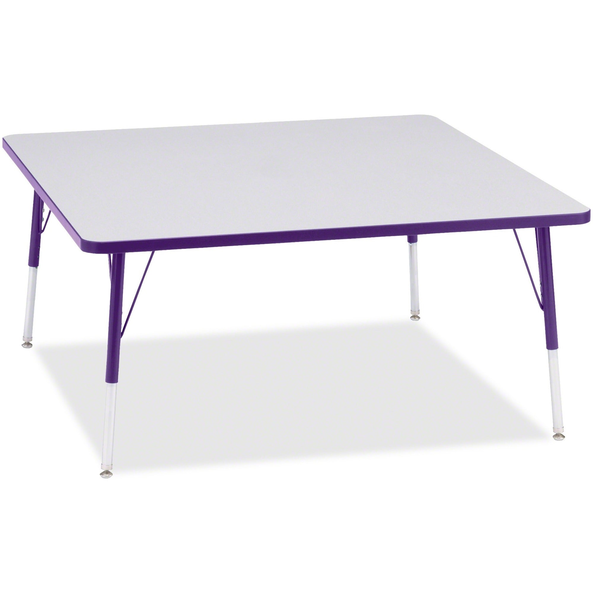 Berries® Square Activity Table - 48" X 48", A-height - Freckled Gray/Purple/Gray