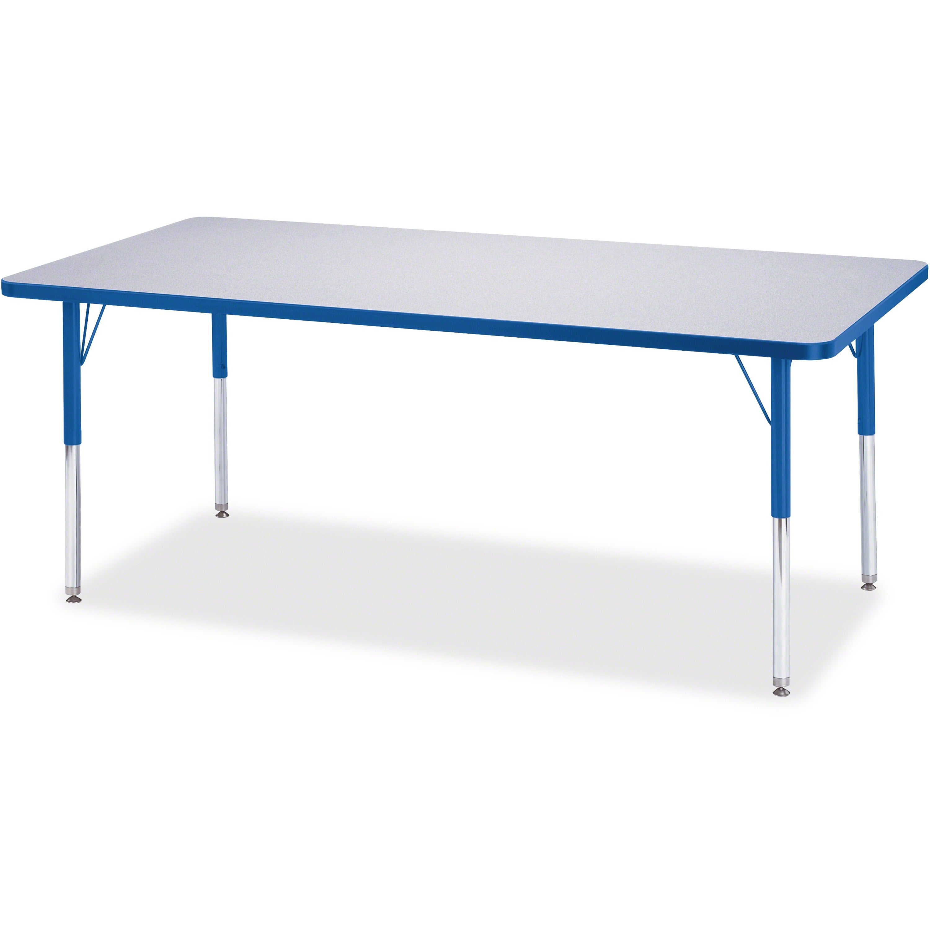 Berries® Rectangle Activity Table - 30" X 72", E-height - Freckled Gray/Blue/Gray