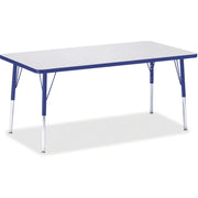 Berries® Rectangle Activity Table - 30" X 60", A-height - Freckled Gray/Blue/Gray