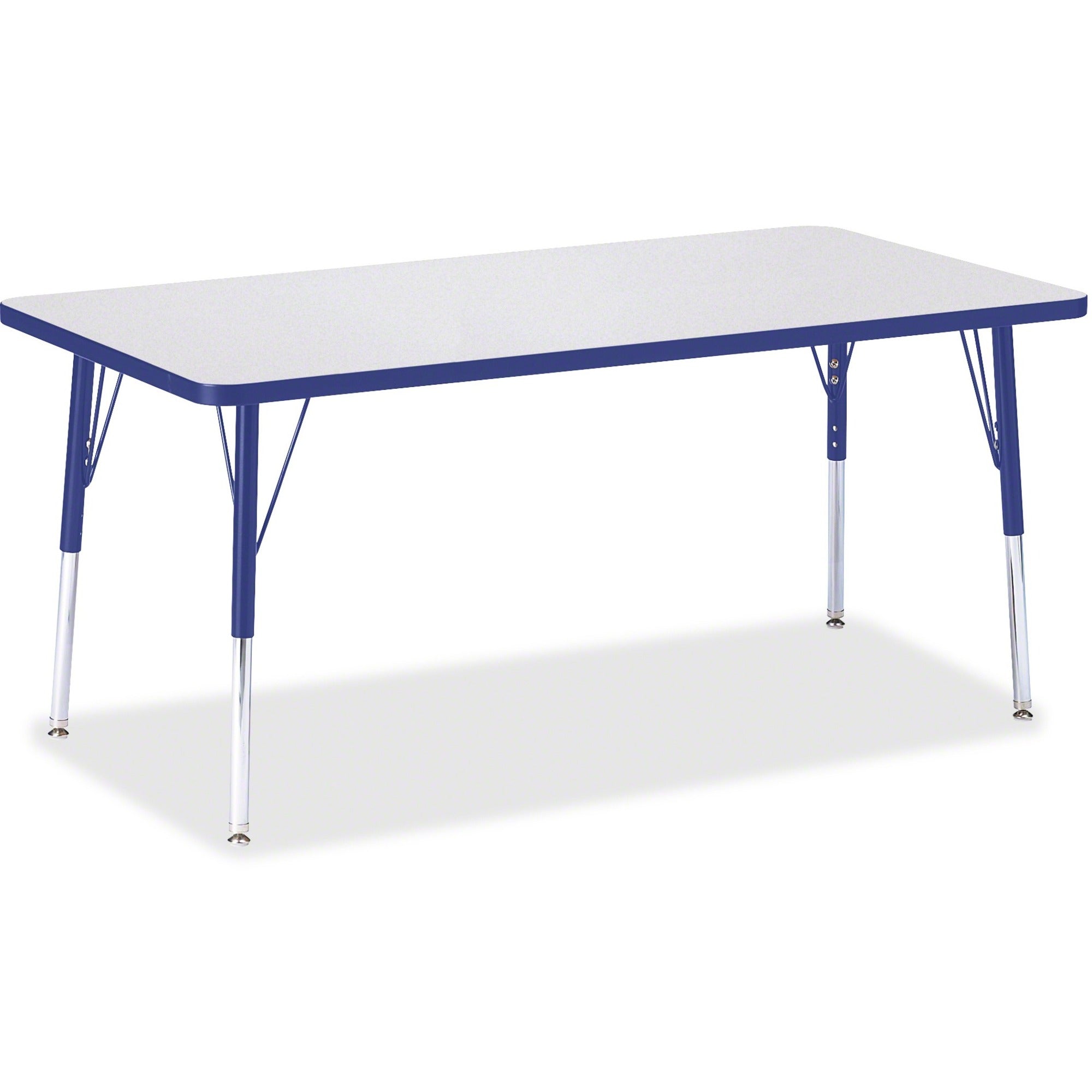 Berries® Rectangle Activity Table - 30" X 60", A-height - Freckled Gray/Blue/Gray