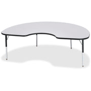 Berries® Kidney Activity Table - 48" X 72", E-height - Freckled Gray/Black/Black