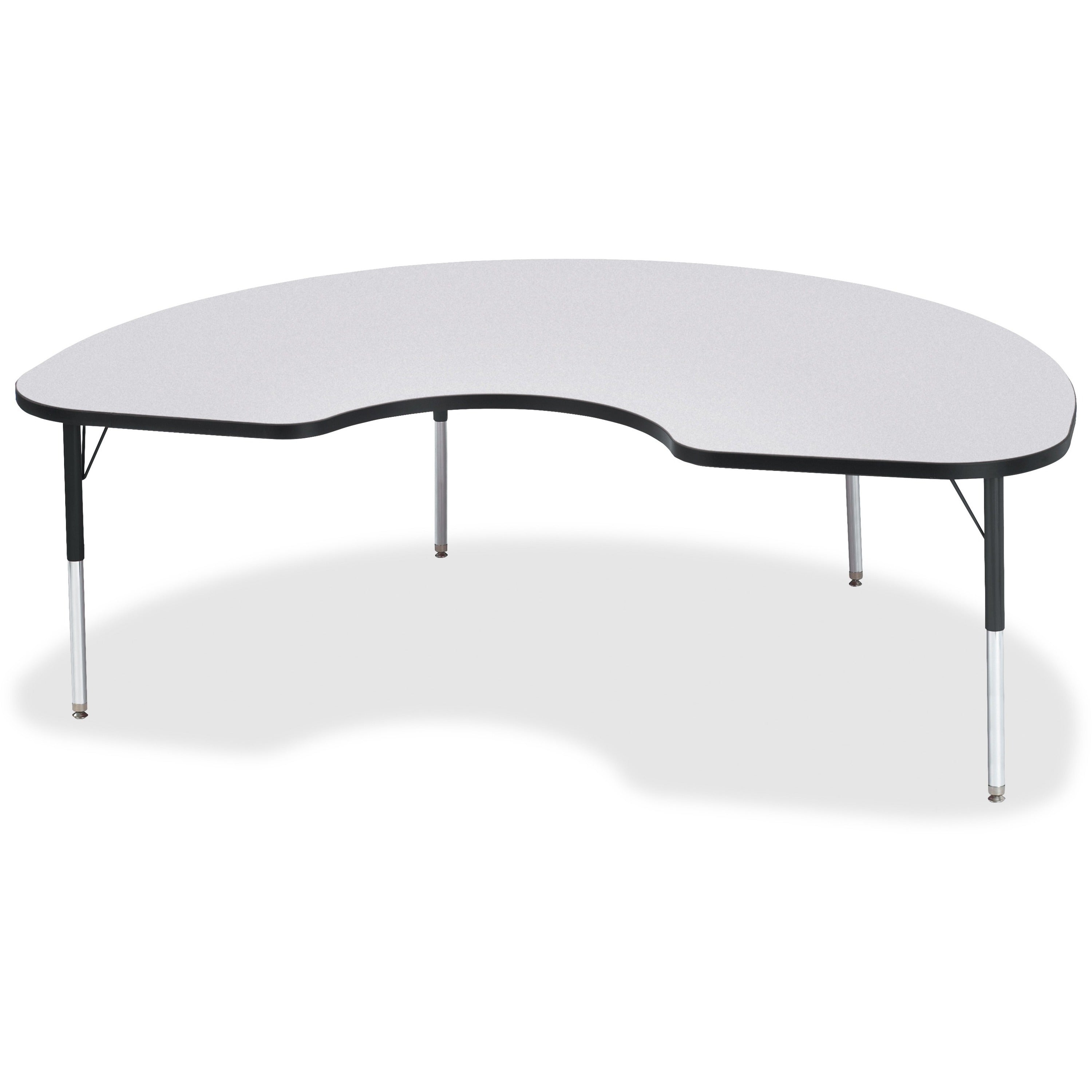 Berries® Kidney Activity Table - 48" X 72", E-height - Freckled Gray/Black/Black