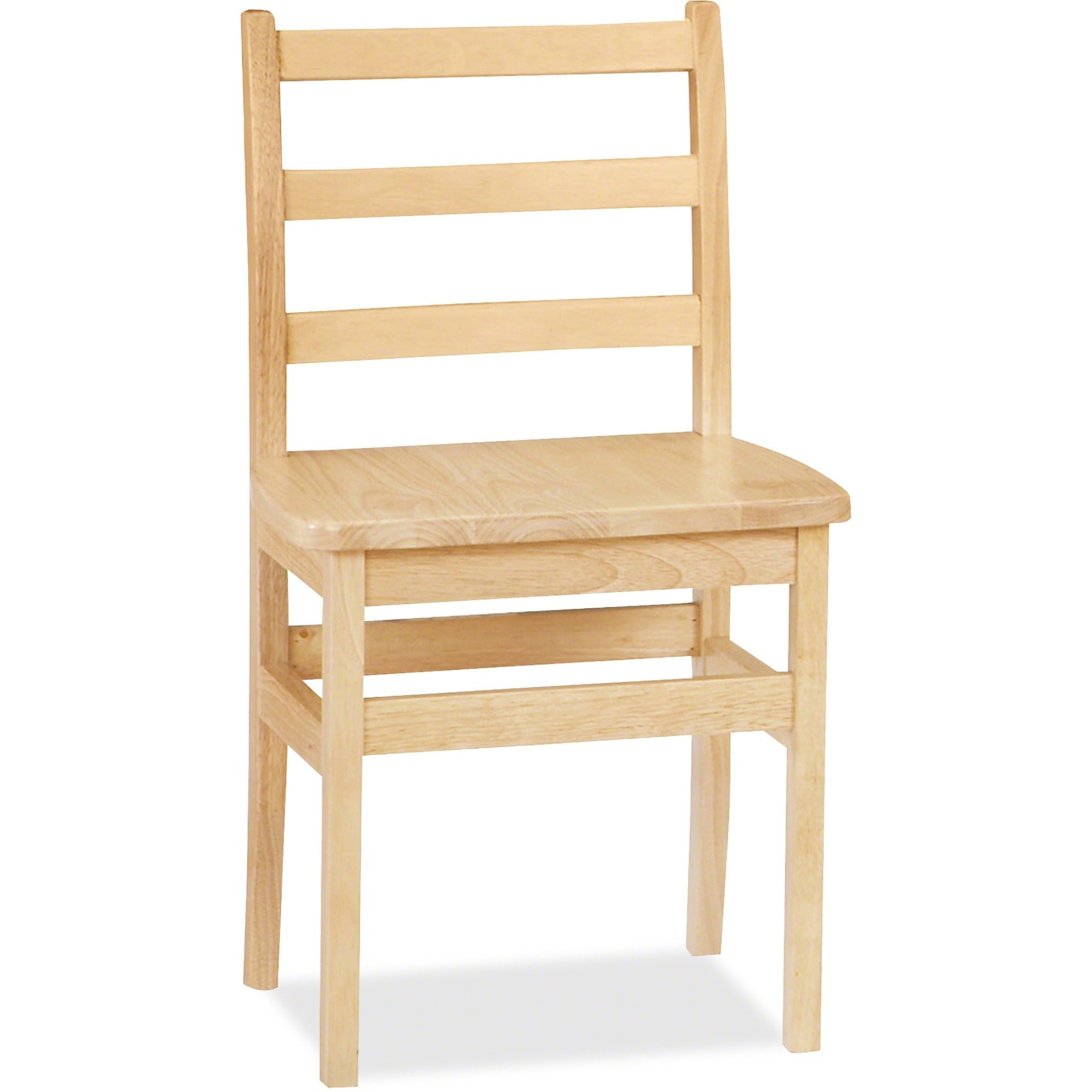 Jonti-Craft KYDZ Ladderback Chair, Maple, Solid Hardwood, 16" Seat Height, 1 Each