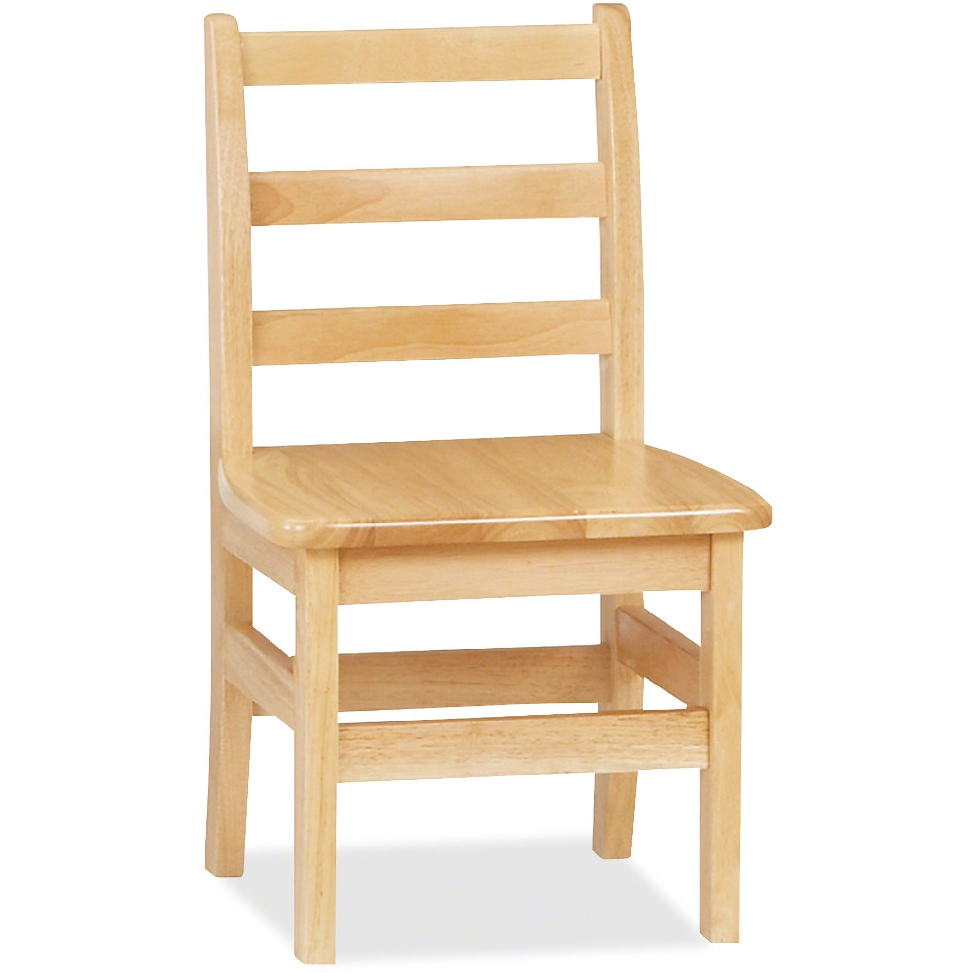 Jonti-Craft KYDZ Ladderback Chair, Maple, Solid Hardwood, 12" Seat Height, 1 Each