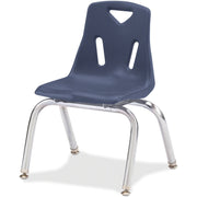 Berries® Stacking Chair with Chrome-Plated Legs - 18" Ht - Navy