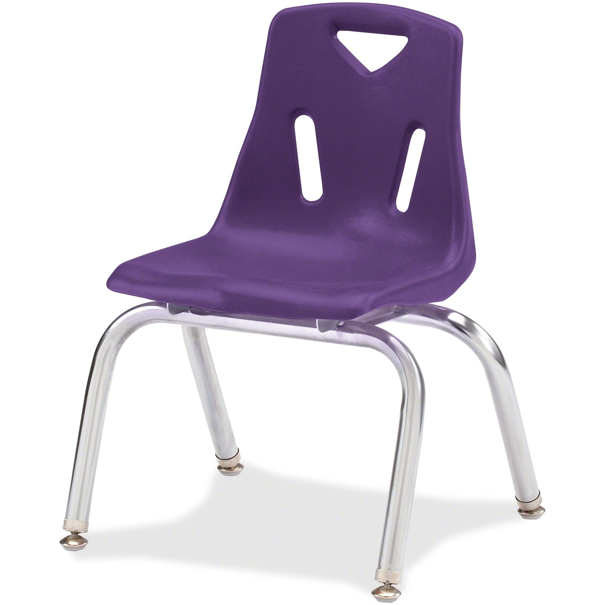 Berries® Stacking Chair with Chrome-Plated Legs - 18" Ht - Purple