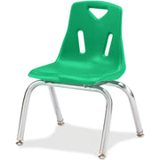 Berries® Stacking Chair with Chrome-Plated Legs - 16" Ht - Green