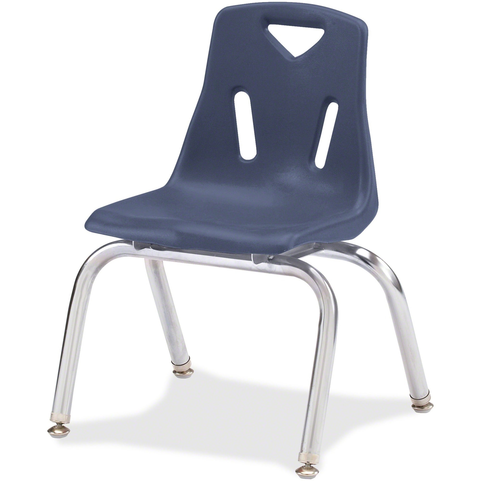 Berries® Stacking Chair with Chrome-Plated Legs - 16" Ht - Navy
