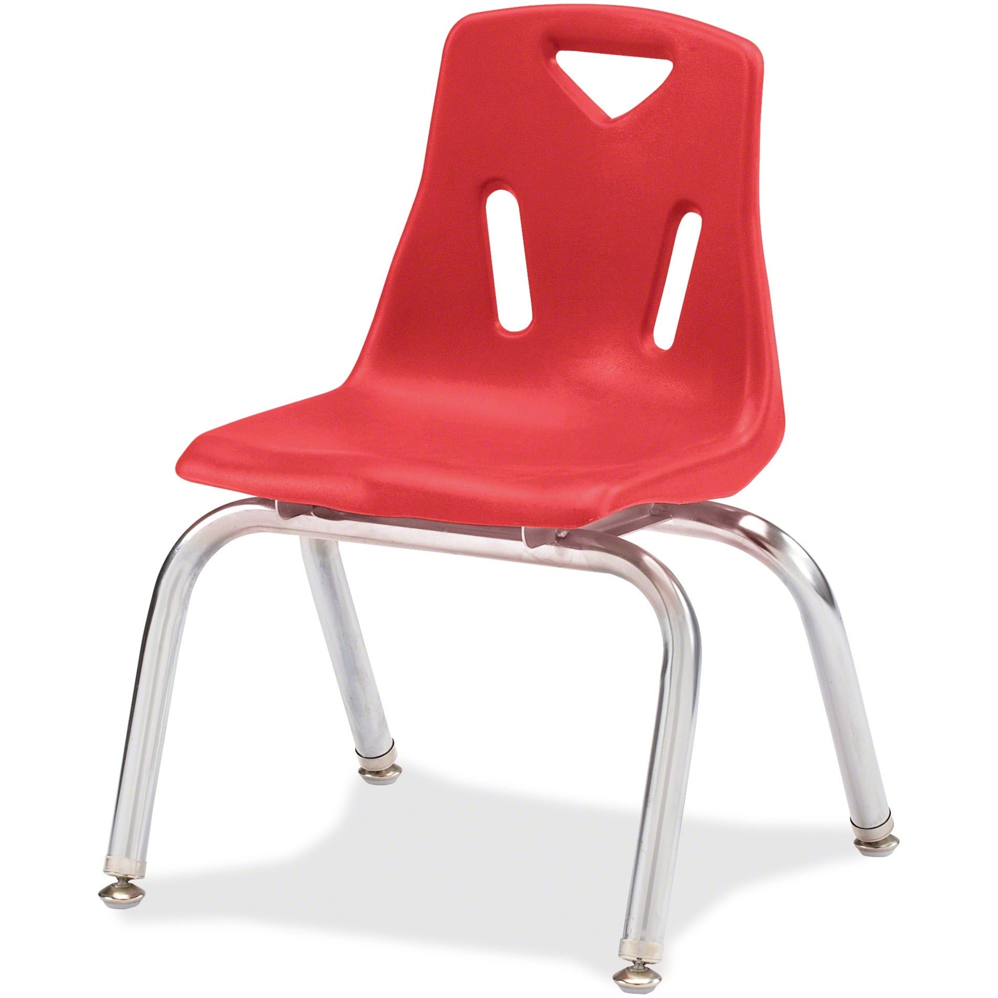 Berries® Stacking Chair with Chrome-Plated Legs - 16" Ht - Red