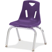 Berries® Stacking Chair with Chrome-Plated Legs - 10" Ht - Purple