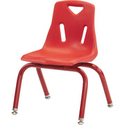 Berries® Stacking Chair with Powder-Coated Legs - 16" Ht - Red