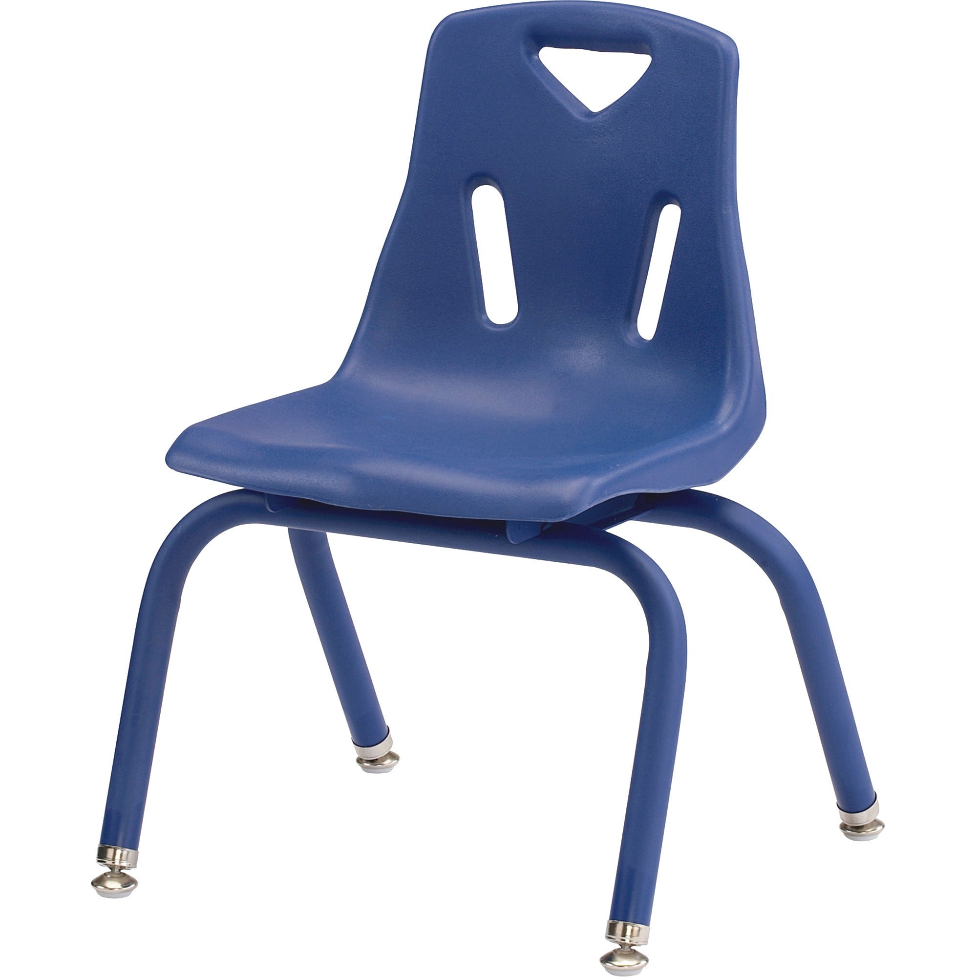 Jonti-Craft Berries Plastic Chair, Powder Coated Steel Legs, Four-Legged Base, Blue, Polypropylene, 1 Each