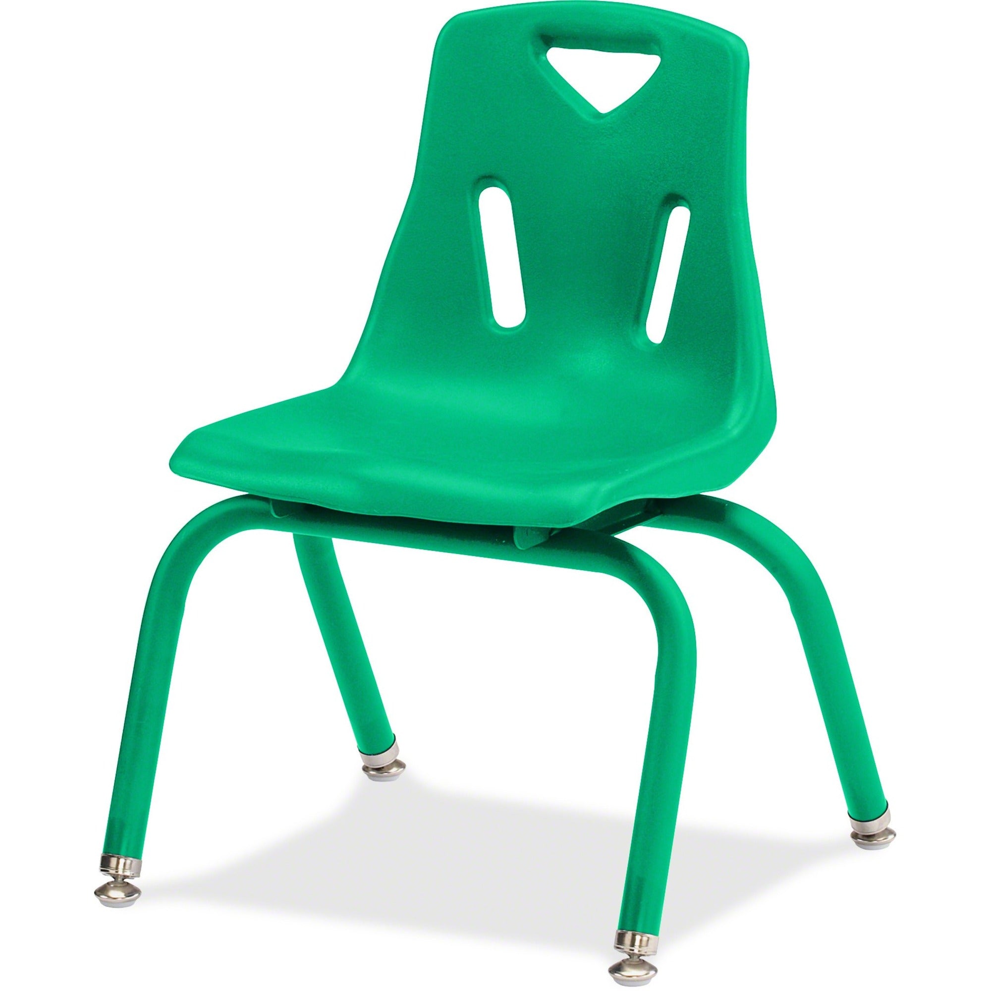 Berries® Stacking Chair with Powder-Coated Legs - 12" Ht - Green