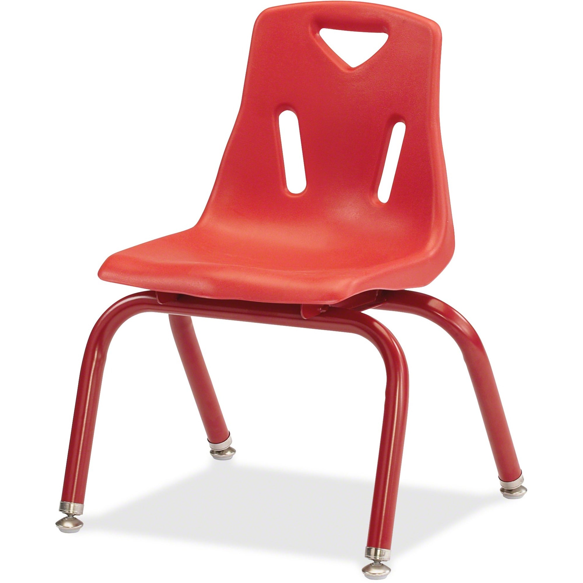 Jonti-Craft Berries Plastic Chair with Powder Coated Steel Legs, Red, Polypropylene, Stackable, 4-Leg Base, 1 Each