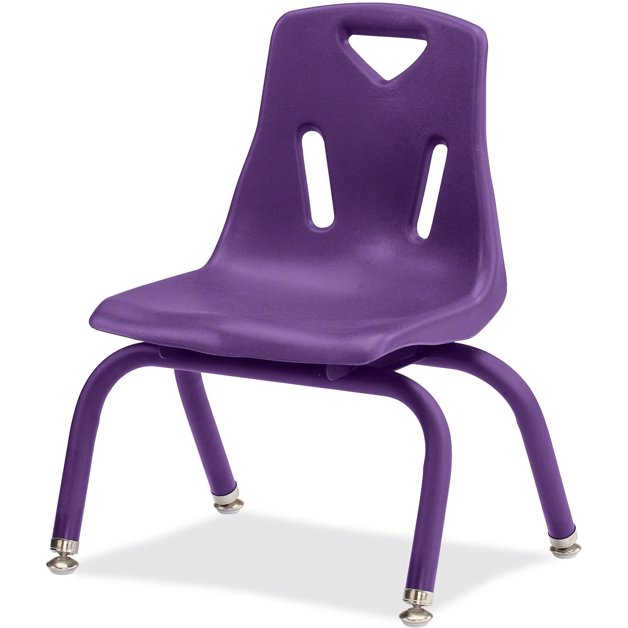 Berries® Stacking Chair with Powder-Coated Legs - 10" Ht - Purple