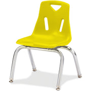 Berries® Stacking Chair with Chrome-Plated Legs - 12" Ht - Yellow