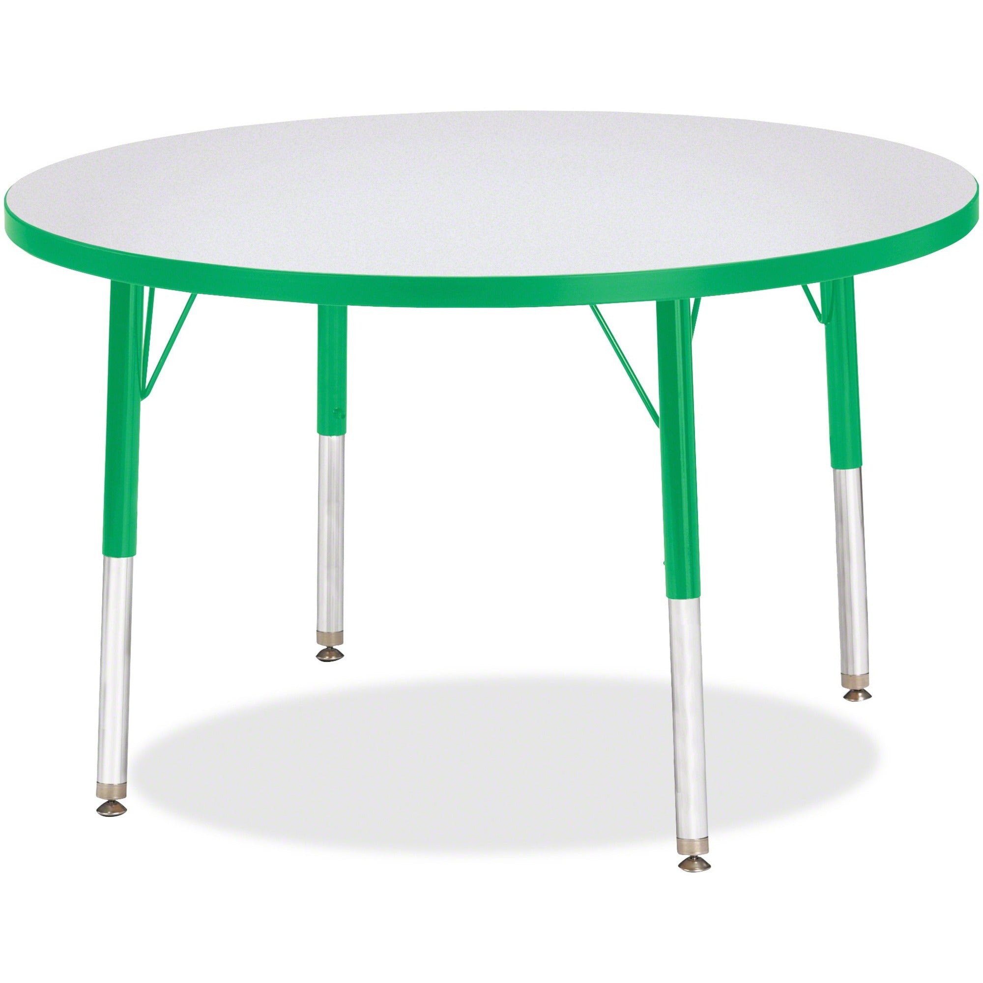 Berries® Round Activity Table - 36" Diameter, E-height - Freckled Gray/Green/Gray