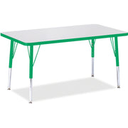 Berries® Rectangle Activity Table - 24" X 36", E-height - Freckled Gray/Green/Gray