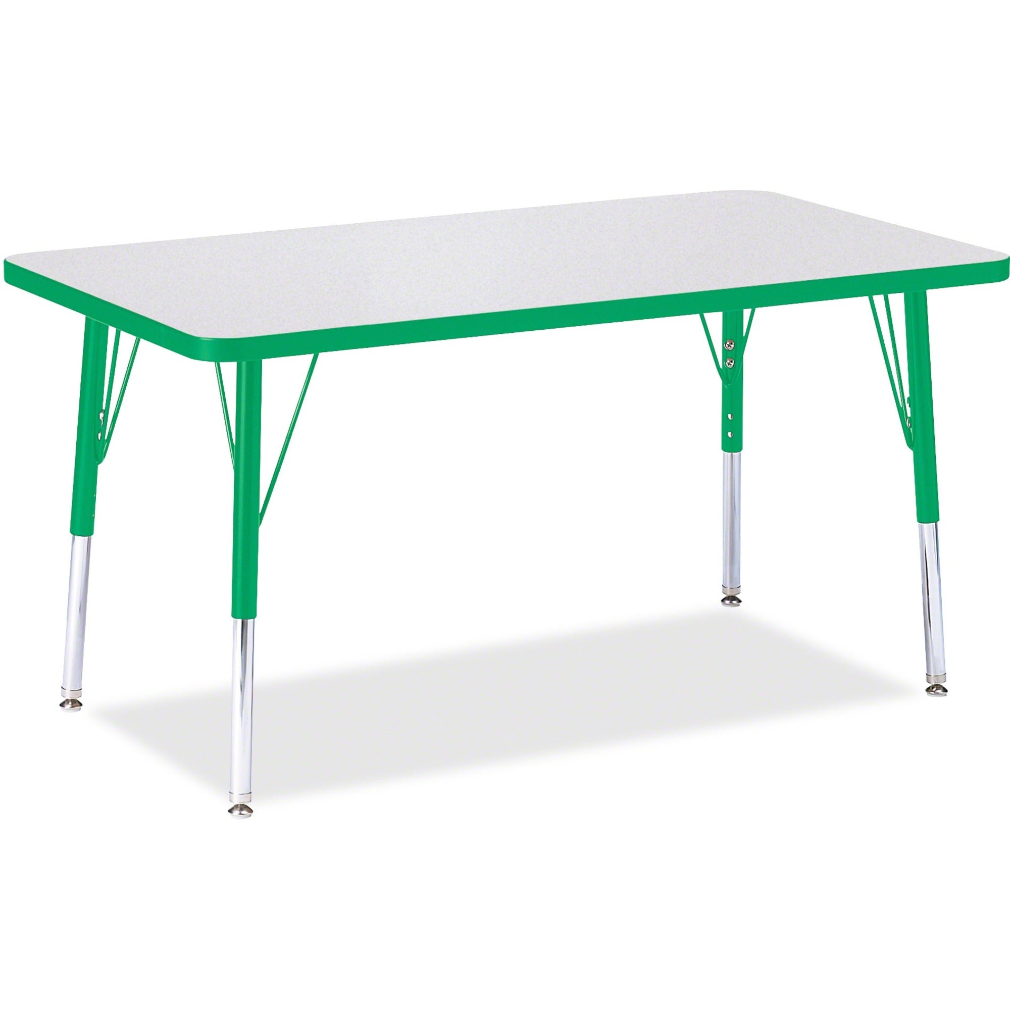 Berries® Rectangle Activity Table - 24" X 36", E-height - Freckled Gray/Green/Gray