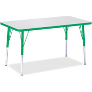 Berries® Rectangle Activity Table - 24" X 36", A-height - Freckled Gray/Green/Gray