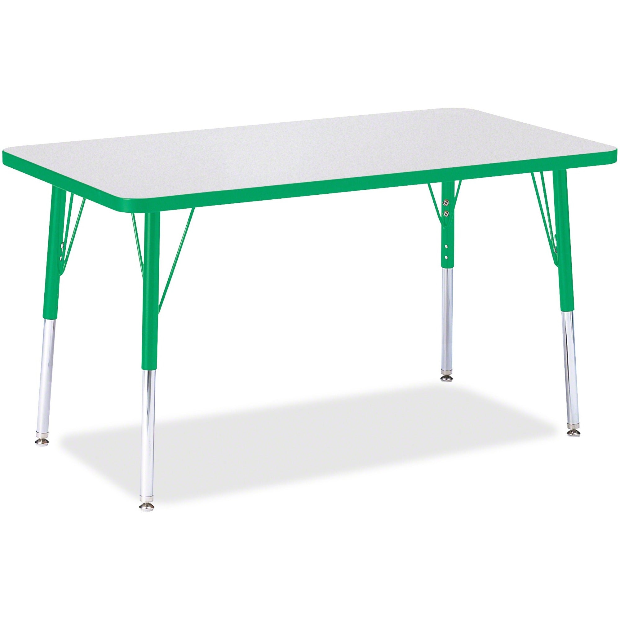 Berries® Rectangle Activity Table - 24" X 36", A-height - Freckled Gray/Green/Gray