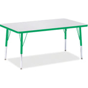 Berries® Rectangle Activity Table - 30" X 48", E-height - Freckled Gray/Green/Gray